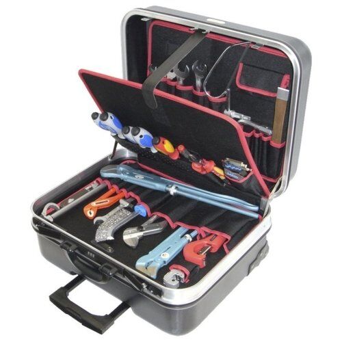  Sanitär-Werkzeugsortiment in Hartschalentrolley Hartschalen-Trolley 4-HT, m. Sanitär-Heizung-Werkzeugpaket 4, 28tlg 12361452