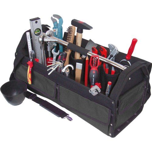 Sanitär-Werkzeugsortiment in Textiltasche Textiltasche 6-TXL, kpl. m. Sanitär-Bau-Werkzeugpaket 6, 24tlg 12361489