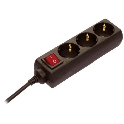  Steckdosenleisten as-Schwabe Steckdosenleiste 3-fach, 1,4m, schwarz, H05VV-F 3G1,5, mit Schalter 12362509