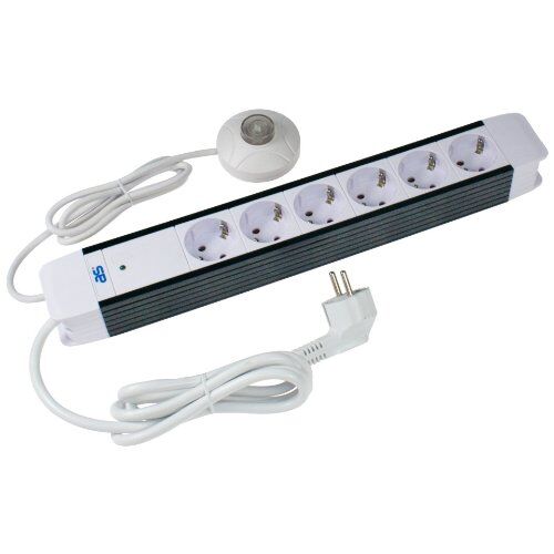  PROFI Steckdosenleisten as-Schwabe Steckdosenleiste FLASH 6-fach, mit Hand-/Fußschalter, 1,5 m 12362489