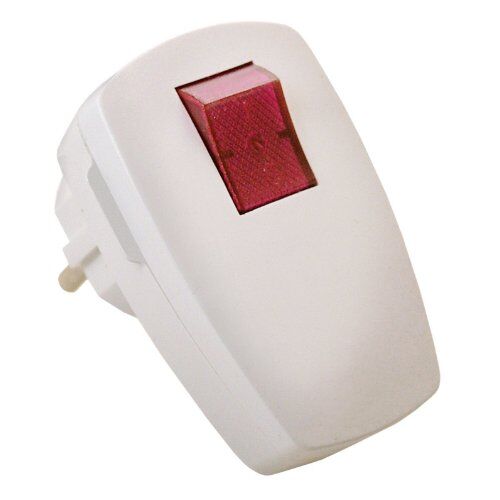  Steckvorrichtung 230V as-Schwabe Schutzkontakt-Winkelstecker, weiß, beleuchteter Schalter 12362605