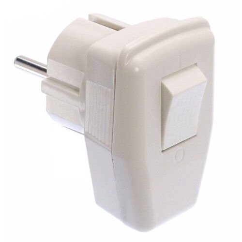  Steckvorrichtung 230V as-Schwabe Schutzkontakt-Winkelstecker, weiß, mit Schalter 12362606