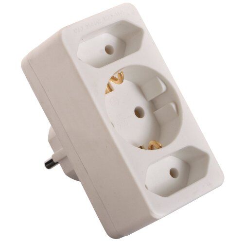  Multi-Stecker as-Schwabe Euromultistecker 2+1, weiß, 230 V 12362482