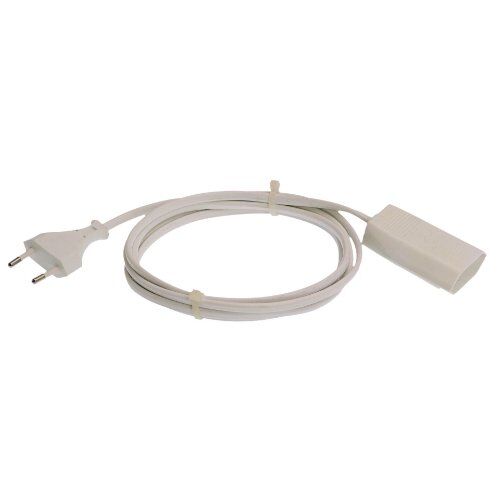  Verlängerung PVC 230V as-Schwabe Euro-Verlängerung 5m, H03VVH2-F 2×0,75, weiß, IP20 12361983