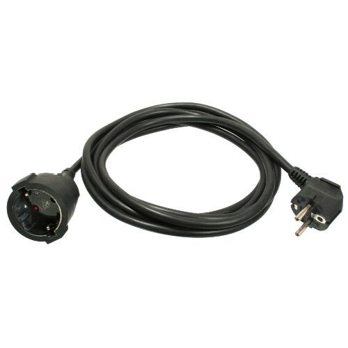  Verlängerung PVC 230V as-Schwabe PVC-Verlängerung 25m, H05VV-F 3G1,5, schwarz, IP20 12361967