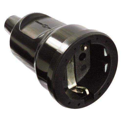  Steckvorrichtung 230V as-Schwabe PVC-Kupplung, schwarz, max. Querschnitt 1,5mm² 230V/16A 12362596