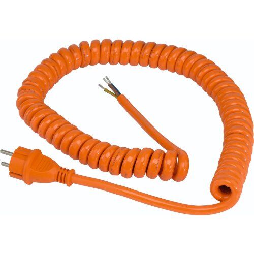 Verlängerungsleitungen Verlängerung Polyurethan 230V as-Schwabe Baustellen-Spiral-Anschlußleitung 1-5m, H07BQ-F 3G1,5, orange, IP44 12361945