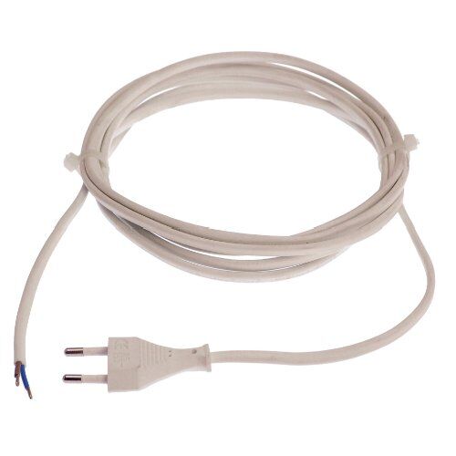  Anschlussleitung PVC as-Schwabe Euro-Anschlussleitung, weiß, 3m H03VVH2-F 2x0,75 12362380