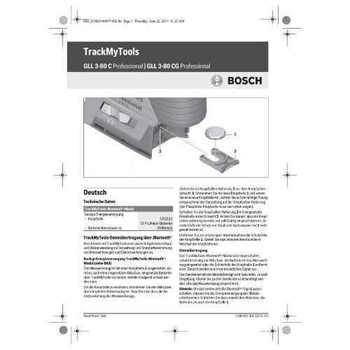  Linienlaser Bosch Linienlaser GLL 3-80 CG, mit 1 x 2.0 Ah Li-Ion Akku, Halterung BM 1, L-BOXX 12369331