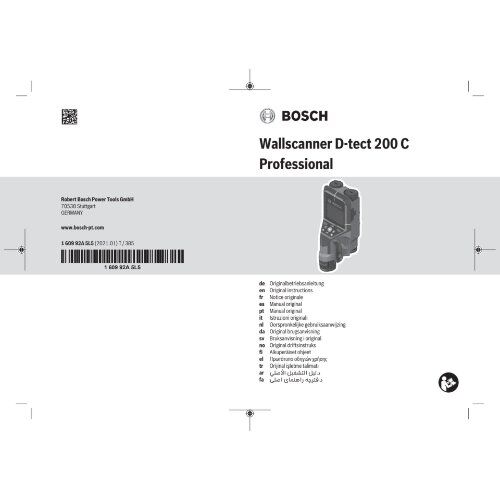  Ortungsgeräte Bosch Ortungsgerät Wallscanner D-tect 200 C mit 1x Akku GBA 12V 2.0Ah 12369333