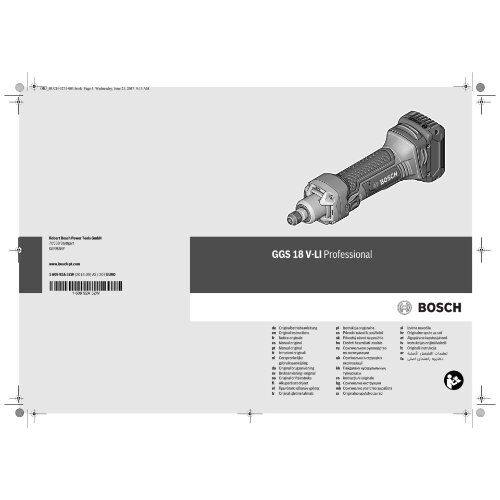 Akku-Geräte 18V System Bosch Akku-Geradschleifer GGS 18 V-LI, Solo Version 12369016