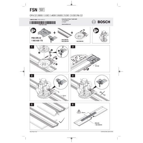  Akku-Geräte Führungsschienensysteme Bosch FSN-Systempaket FSN OFA 32 KIT 800, Systemzubehör 12369227
