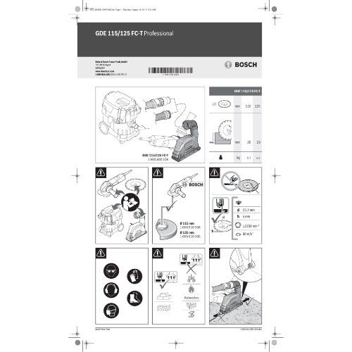  Winkelschleifer & Metallbearbeitung Zubehöre zur Staubabsaugung Bosch Absaughaube Full Cover GDE 115/125 FC-T, Systemzubehör 12368977
