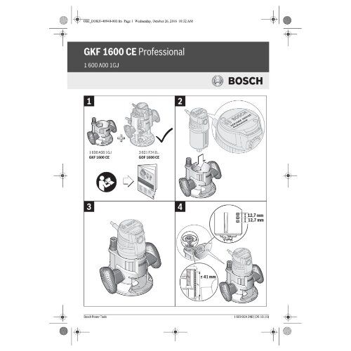  Systemzubehöre für Fräsen Bosch Kopiereinheit GKF 1600, Systemzubehör 12369237