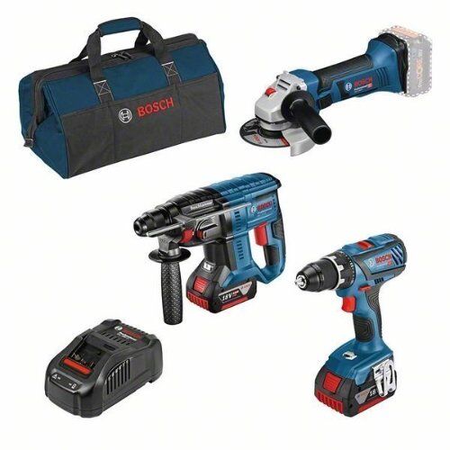  3-tlg. Set Bosch Combo Kit 3-tlg. 18V: GSR + GBH + GWS + 2 x GBA 5,0 Ah + GAL 12369532