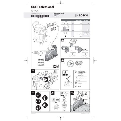  Winkelschleifer & Metallbearbeitung Große Winkelschleifer Bosch Absaughaube Full Cover GDE 230 FC-S, Systemzubehör 12368994