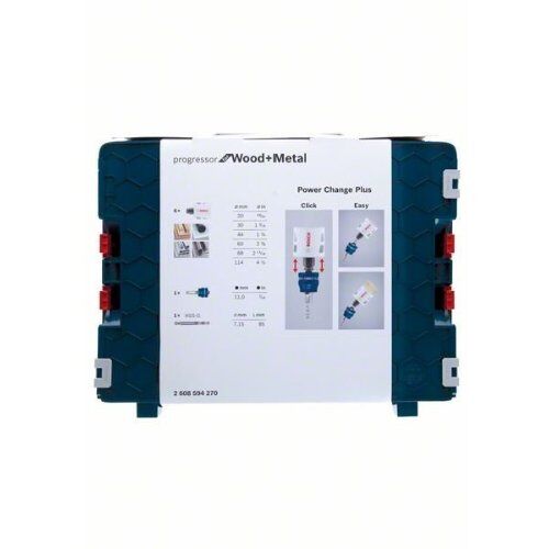  Sägeblatt- und Lochsägen-Sets BiM Progressor Lochsägen-Sets Bosch 8-tlg. Elektriker-Set Progressor for Wood&Metal, für Dreh- und Schlagbohrer 12372302