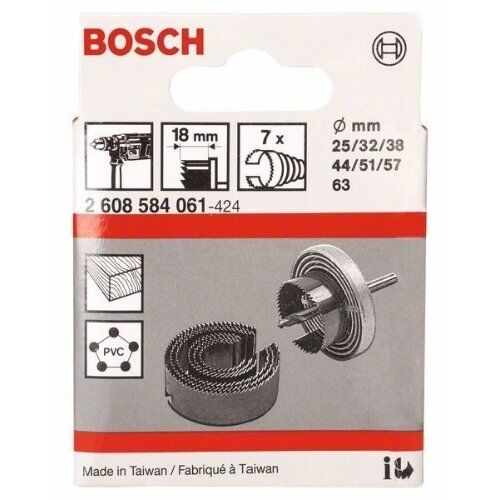  Sägeblatt- und Lochsägen-Sets 7-teilige Lochsägen-Sets für Holz und Kunststoffe Bosch 7-tlg. Lochsägen-Set, 25–63 mm, für Dreh- und Schlagbohrer 12372311