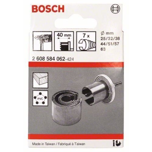  Sägeblatt- und Lochsägen-Sets 7-teilige Lochsägen-Sets für Holz und Kunststoffe Bosch 7-tlg. Lochsägen-Set, 25–67 mm, für Dreh- und Schlagbohrer 12372312