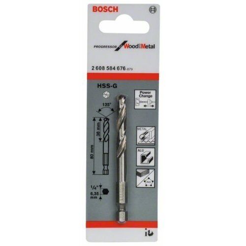  Zentrierbohrer für Power Change-Lochsägen Bosch Zentrierbohrer HSS-G, für Dreh- und Schlagbohrer 12373846