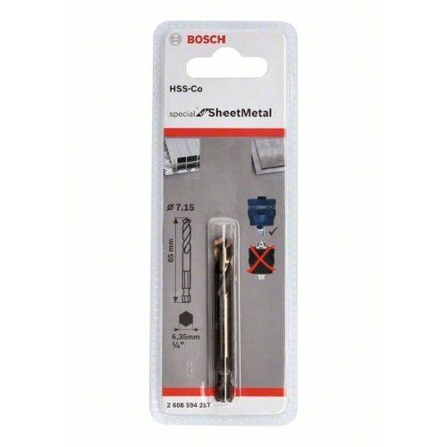  HSS-Co Zentrierbohrer für Power Change Plus-Lochsägen Bosch Zentrierbohrer Plus HSS-Co Ø 7,15 x 65 mm, für Dreh- und Schlagbohrer 12373837
