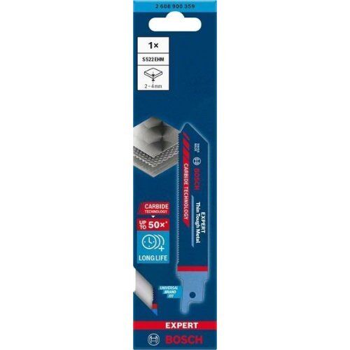  EXPERT ‘Thin Tough Metal’ S 522 EHM Säbelsägeblätter Bosch EXPERT ‘Thin Tough Metal’ S 522 EHM Säbelsägeblatt, 1 Stück, für Säbelsägen 12373881