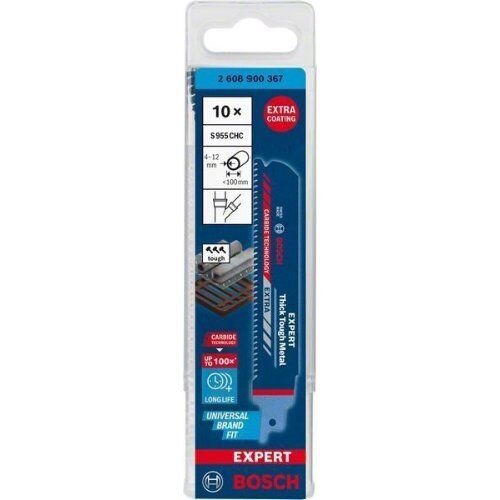  EXPERT ‘Thick Tough Metal’ S 955 CHC Säbelsägeblätter Bosch EXPERT ‘Thick Tough Metal’ S 955 CHC Säbelsägeblatt, 10 Stück, für Säbelsägen 12373868