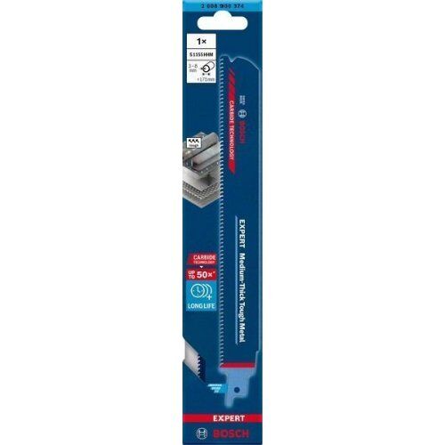  EXPERT ‘Medium-Thick Tough Metal’ S 1155 HHM Säbelsägeblätter Bosch EXPERT ‘Medium-Thick Tough Metal’ S 1155 HHM Säbelsägeblatt, 1 Stück, für Säbelsägen 12373879