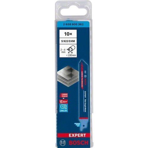  EXPERT ‘Thin Tough Metal’ S 922 EHM Säbelsägeblätter Bosch EXPERT ‘Thin Tough Metal’ S 922 EHM Säbelsägeblatt, 10 Stück, für Säbelsägen 12373883