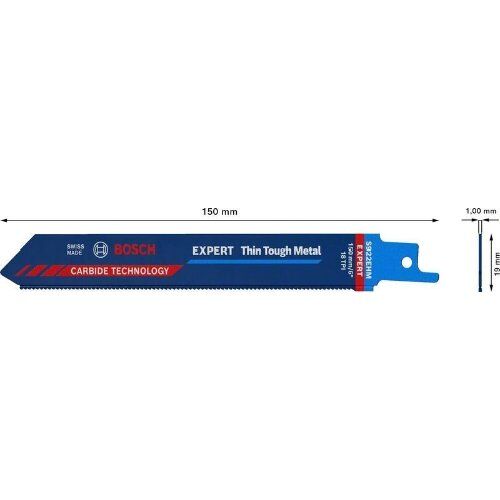  EXPERT ‘Thin Tough Metal’ S 922 EHM Säbelsägeblätter Bosch EXPERT ‘Thin Tough Metal’ S 922 EHM Säbelsägeblatt, 10 Stück, für Säbelsägen 12373883