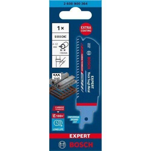  EXPERT ‘Thick Tough Metal’ S 555 CHC Säbelsägeblätter Bosch EXPERT ‘Thick Tough Metal’ S 555 CHC Säbelsägeblatt, 1 Stück, für Säbelsägen 12373867
