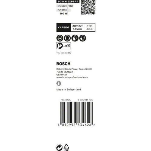  EXPERT ‘Thick Tough Metal’ S 1255 CHC Säbelsägeblätter Bosch EXPERT ‘Thick Tough Metal’ S 1255 CHC Säbelsägeblatt, 10 Stück, für Säbelsägen 12373874