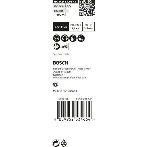  EXPERT ‘Medium-Thick Tough Metal’ S 1155 HHM Säbelsägeblätter Bosch EXPERT ‘Medium-Thick Tough Metal’ S 1155 HHM Säbelsägeblatt, 10 Stück, für Säbelsägen 12373878