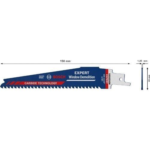  EXPERT ‘Window Demolition’ S 956 DHM Säbelsägeblätter Bosch EXPERT ‘Window Demolition’ S 956 DHM Säbelsägeblatt, 1 Stück, für Säbelsägen 12373899