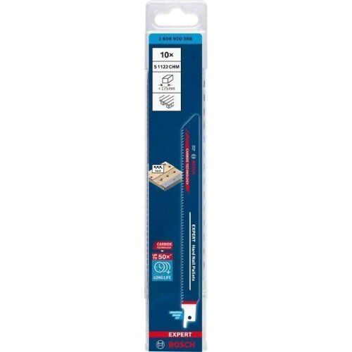  EXPERT ‘Hard Nail Pallets’ S 1122 CHM Säbelsägeblätter Bosch EXPERT ‘Hard Nail Pallets’ S 1122 CHM Säbelsägeblatt, 10 Stück, für Säbelsägen 12373901