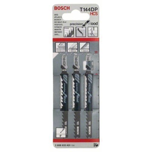  T 144 DP Precision for Wood Stichsägeblätter Bosch Stichsägeblatt T 144 DP, für Stichsägen 12374150