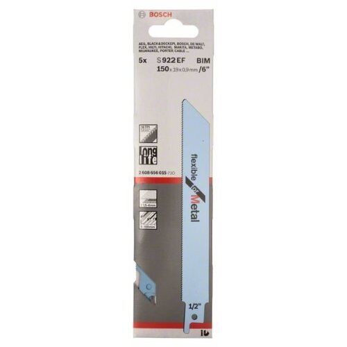  S 922 EF Flexible for Metal Säbelsägeblätter Bosch Säbelsägeblatt S 922 EF, für Säbelsägen 12374001