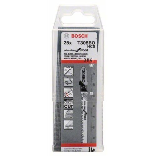  Extra-Clean for Wood T 308 BO Stichsägeblätter Bosch Stichsägeblatt T 308 BO, für Stichsägen 12374121