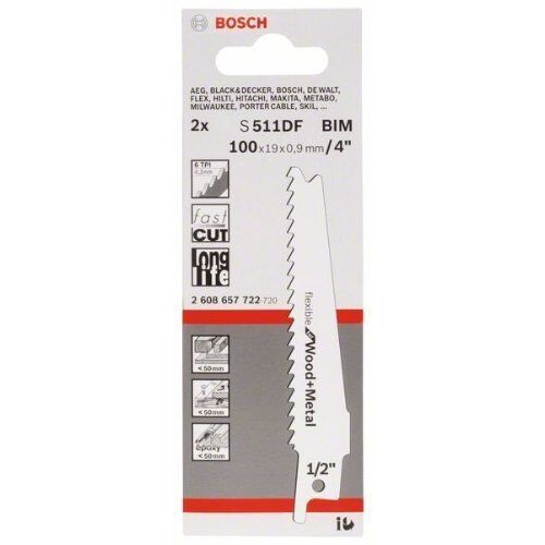  S 511 DF Flexible for Wood and Metal Säbelsägeblätter Bosch Säbelsägeblatt S 511 DF, für Säbelsägen 12374041