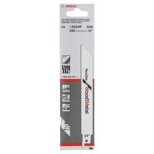  S 922 HF Flexible for Wood and Metal Säbelsägeblätter Bosch Säbelsägeblatt S 922 HF, für Säbelsägen 12374043