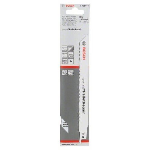  S 725 VFR Special for Pallet Repair Säbelsägeblätter Bosch Säbelsägeblatt S 725 VFR, für Säbelsägen 12374033