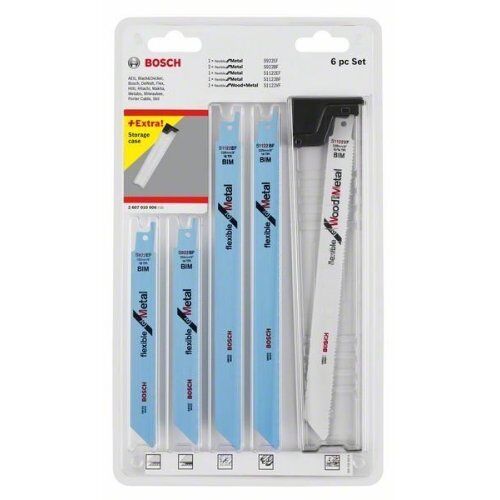  Sägeblatt- und Lochsägen-Sets 6-teilige Blister-Sets Wood and Metal Bosch 6-tlg. Säbelsägeblatt-Set, Wood and Metal, für Säbelsägen 12372320