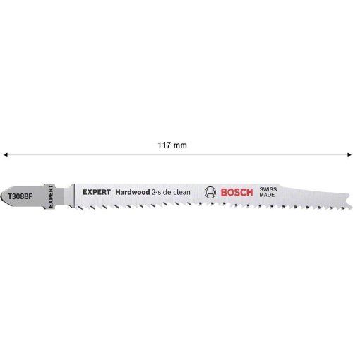  EXPERT ‘Hardwood 2-Side Clean’ T 308 BF Stichsägeblätter Bosch EXPERT ‘Hardwood 2-side clean’ T 308 BF Stichsägeblatt, 3 Stück, für Stichsägen 12374098