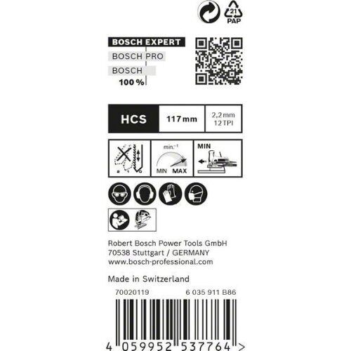  EXPERT ‘Wood 2-Side Clean’ T 308 B Stichsägeblätter Bosch EXPERT ‘Wood 2-side clean’ T 308 B Stichsägeblatt, 25 Stück, für Stichsägen 12374112