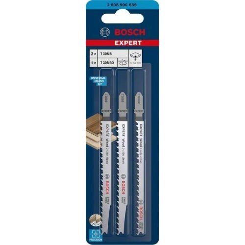  Sägeblatt- und Lochsägen-Sets EXPERT ‘Wood 2-Side Clean‘ Stichsägeblatt-Sets Bosch EXPERT ‘Wood 2-side clean‘ Stichsägeblatt-Set, 3-tlg., T308B/BO, für Stichsägen 12372328