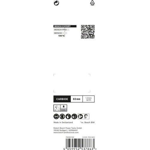  EXPERT ‘Stainless Steel’ T 118 EHM Stichsägeblätter Bosch EXPERT ‘Stainless Steel’ T 118 EHM Stichsägeblatt, 3 Stück, für Stichsägen 12374132