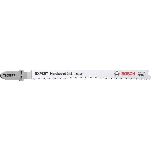  EXPERT ‘Hardwood 2-Side Clean’ T 308 BFP Stichsägeblätter Bosch EXPERT ‘Hardwood 2-side clean’ T 308 BFP Stichsägeblatt, 5 Stück, für Stichsägen 12374105