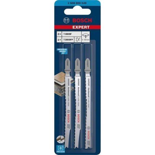  Sägeblatt- und Lochsägen-Sets EXPERT ‘Hardwood 2-Side Clean‘ Stichsägeblatt-Sets Bosch EXPERT ‘Hardwood 2-side clean‘ Stichsägeblatt-Set, 2-tlg., T308BF/BFP, für Stichsägen 12372327