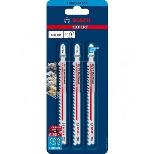  EXPERT ‘Multi Material‘ T 367 XHM Stichsägeblätter Bosch EXPERT ‘Multi Material‘ T 367 XHM Stichsägeblatt, 3 Stück, für Stichsägen 12374134