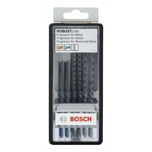  Stichsägeblätter 6-teilige Stichsägeblatt-Sets Progressor mit T-Schaft Bosch 6-tlg. Stichsägeblatt-Set Wood and Metal, Robust Line, Progressor, T-Schaft, für Stichsägen 12374315
